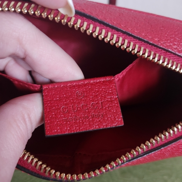 Gucci Canvas Sylvie Stripe Mini Ophidia Crossbody Bag - Picture 11 of 14